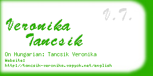 veronika tancsik business card